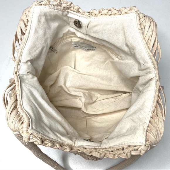 LONDON KAYE Woven Macrame Shoulder Tote Bag - Picture 7 of 16